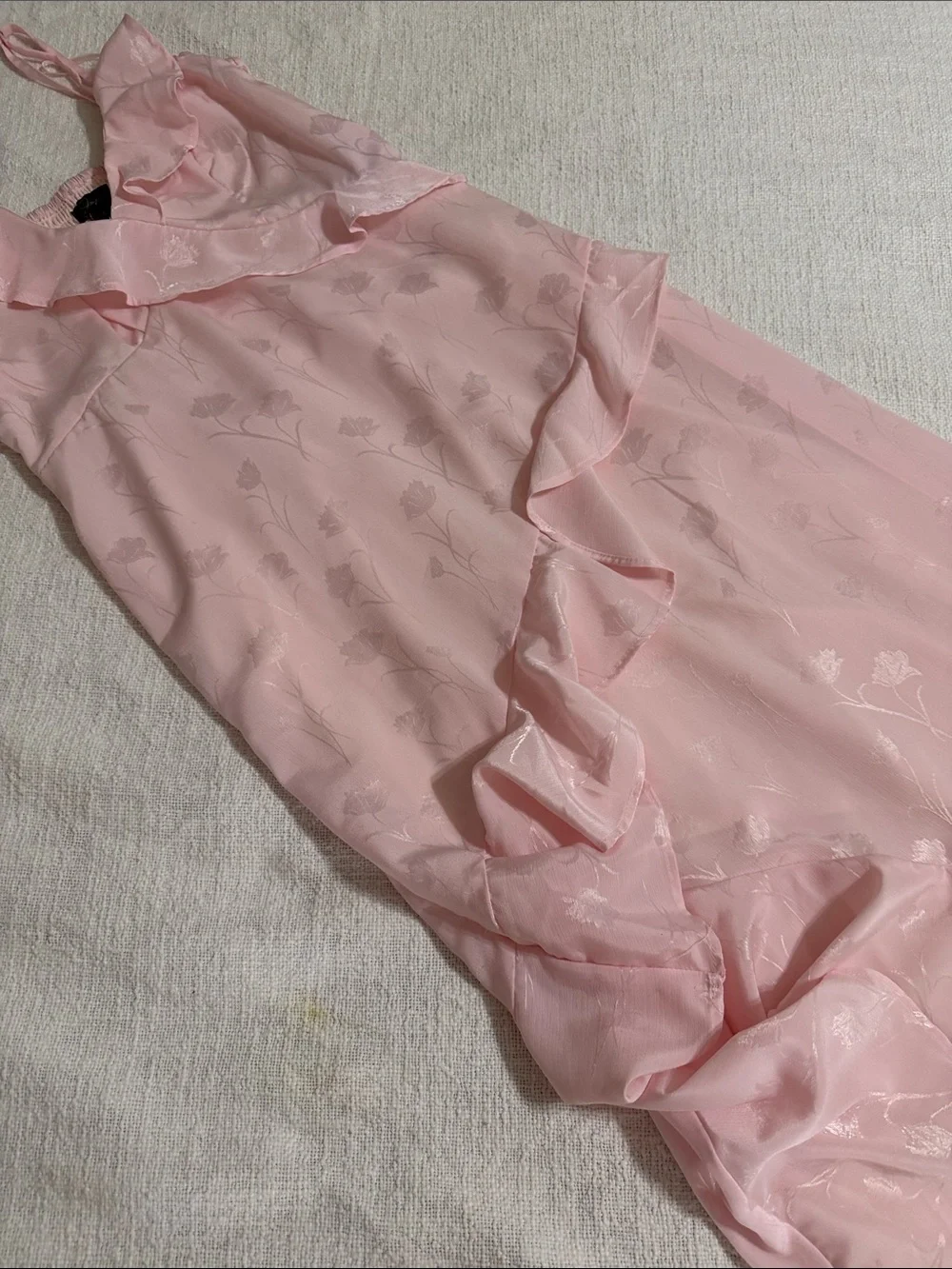 Delicate Pink Floral Ruffle Cami - Women Intimates & Sleepwear